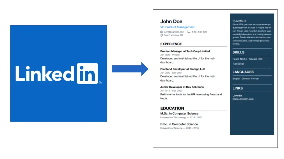 LinkedIn Resume Builder